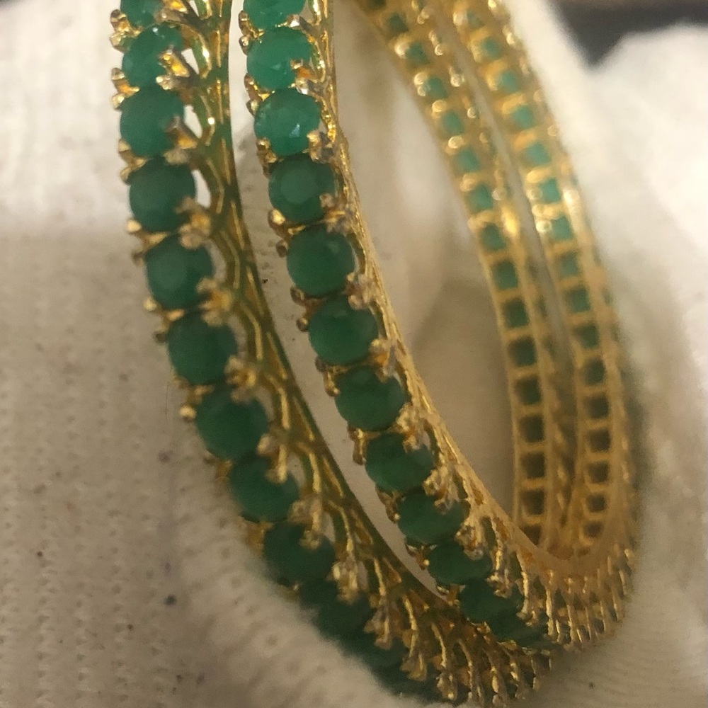 COPY - Emerald  Sami precious stones Bangles